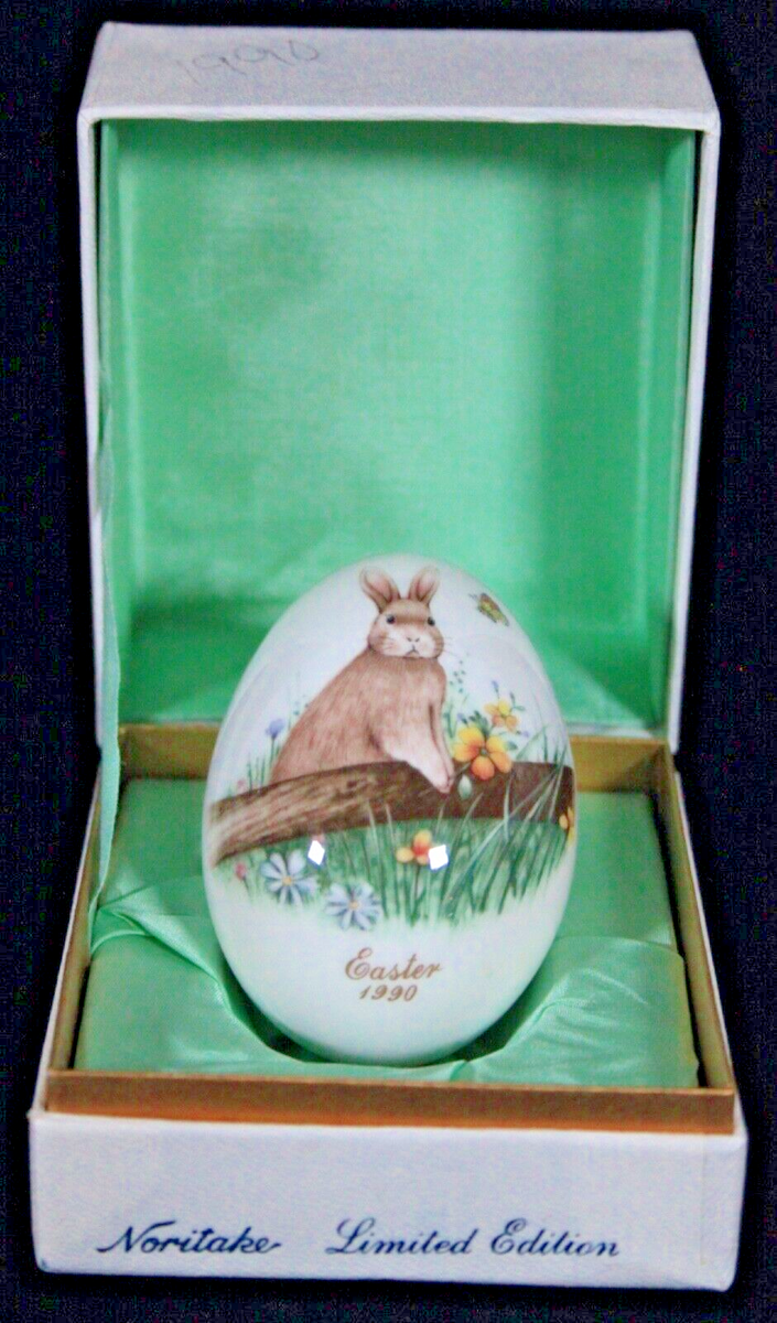 RARE! VINTAGE NORITAKE EASTER EGG 1990 LIMITED EDITION 20th