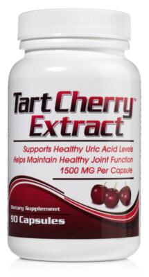 Tart Cherry Maximum Strength 1500mg Extract - 90 Vegetarian Capsules - Gout Pain
