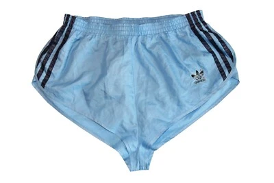 adidas Sprinter vintage Nylon 80s Shorts shiny Sporthose Gr. 4 BW 36-47 blau TS8 - Bild 1 von 4
