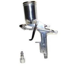 K-3 Mini Air Spray Paint Gun Air Brush Gravity feed Aluminum Swivel Cup 
