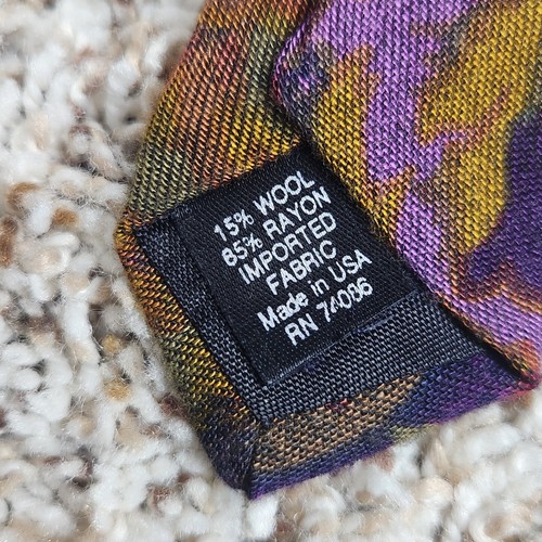 Montagu Multicolor Floral Wool Blend Tie - Picture 4 of 5