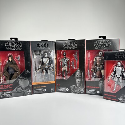 Star Wars The Black Series Lot of 5 Luke Skywalker Mandalorian IG-11  Sealed New