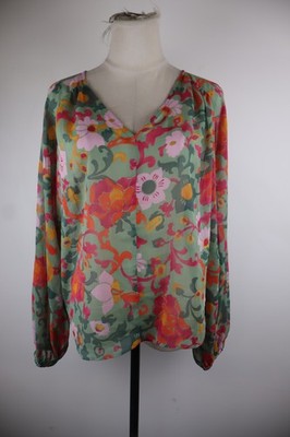 EMME MARELLA DAMEN BLUSE SHIRT 40 WOMAN CASUAL VINTAGE T-SHIRT LANGARM TAG