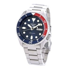 Seiko 5 Sports SBSA003 Men's Watch Navy Dial Silver Bracelet