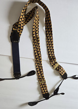 Vintage Suspenders Made In England Leather