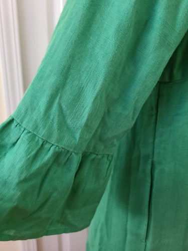 J. JILL Kleid Größe Small 3/4 Arm Midi Fit Flare Poll On Leinen - Bild 5 von 9