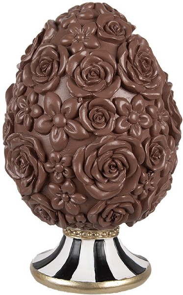 Clayre & Eef 6PR5195 Dekoration Ei Braun Ø 11X17 Cm Landhausstil Polyresin-image