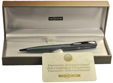 INOXCROM  Atlantic�  Azul metal&CT (Chrome Trim)  Spanish c.1999's Ballpoint pen