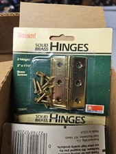 Brainerd Solid Brass 2" x 1-3/8" Butt Hinges 2 Per Card
