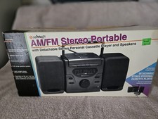 Portable AM/FM Stereo Radio With Dachable Cassette Player