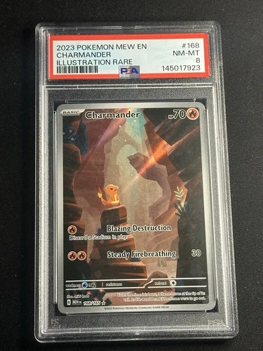 Pokémon Scarlet & Violet Charmander Illustration 151 Series 168/165 PSA 8