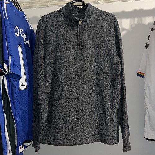 Fat Face Quarter Zip Pull Over Jumper Grey Cotton Mens Medium