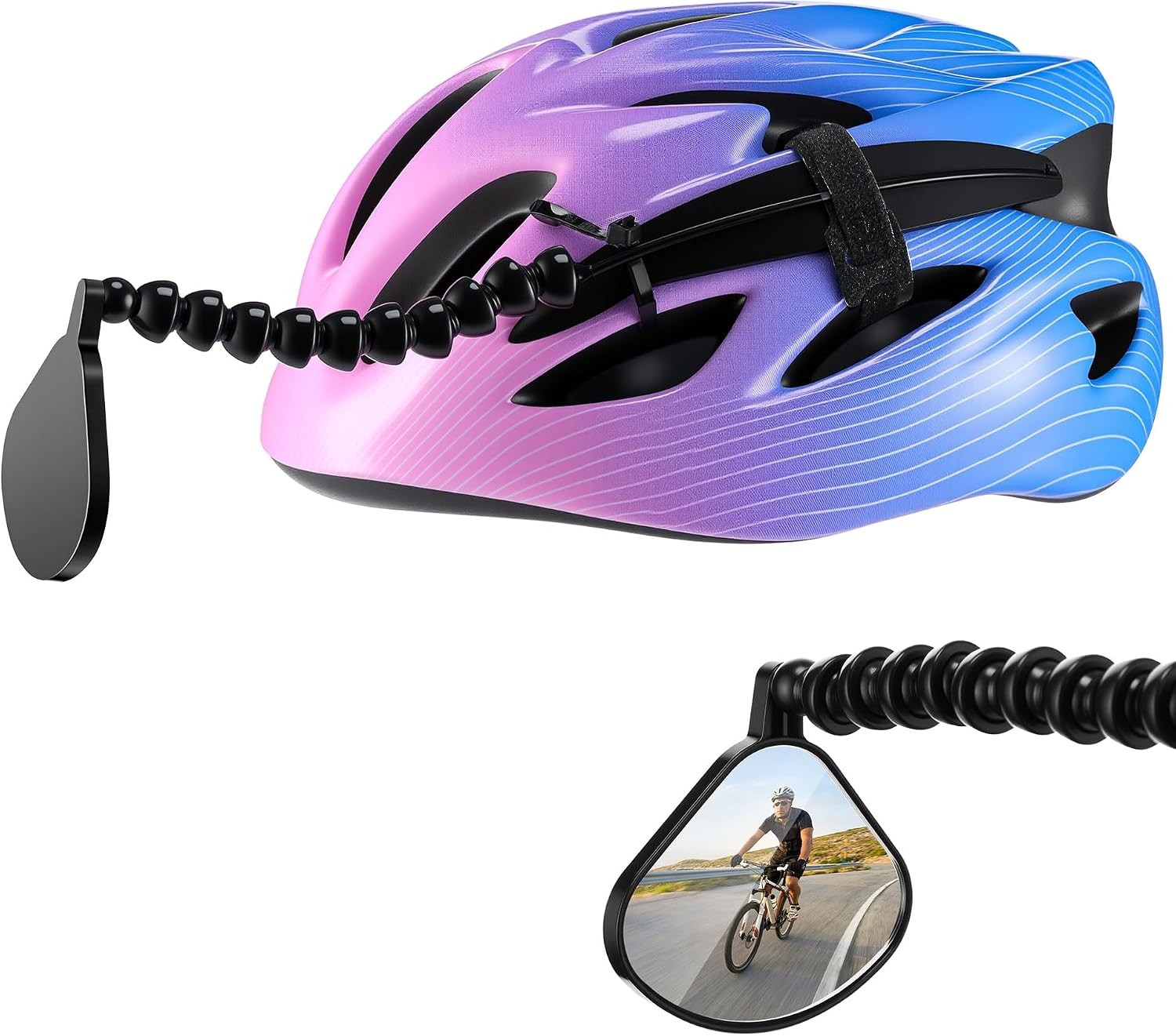 (New) Bike Helmet Mirror for Cycling, 360° Adjustable Flat Rear View for Helmet, Li... (27.17 USD) (New) Bike Helmet Mirror for Cycling, 360° Adjustable Flat Rear View for Helmet, Li... (27.17 USD)