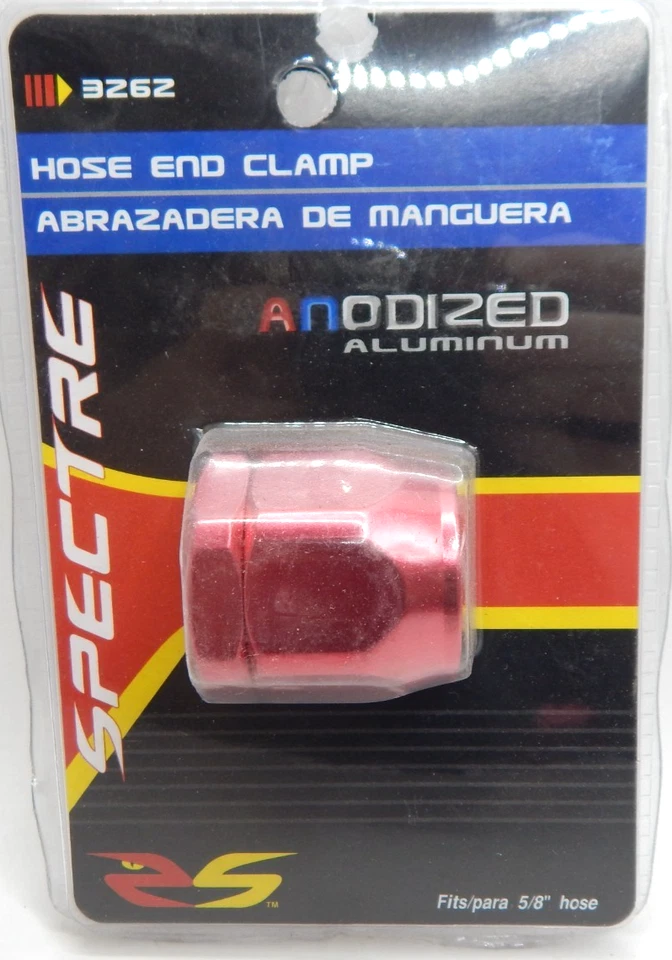 (LOT OF 4) Spectre Red Aluminum Magna Clamp 5/8" Heater Hose Fuel Line 1" Max - Image 2 of 4