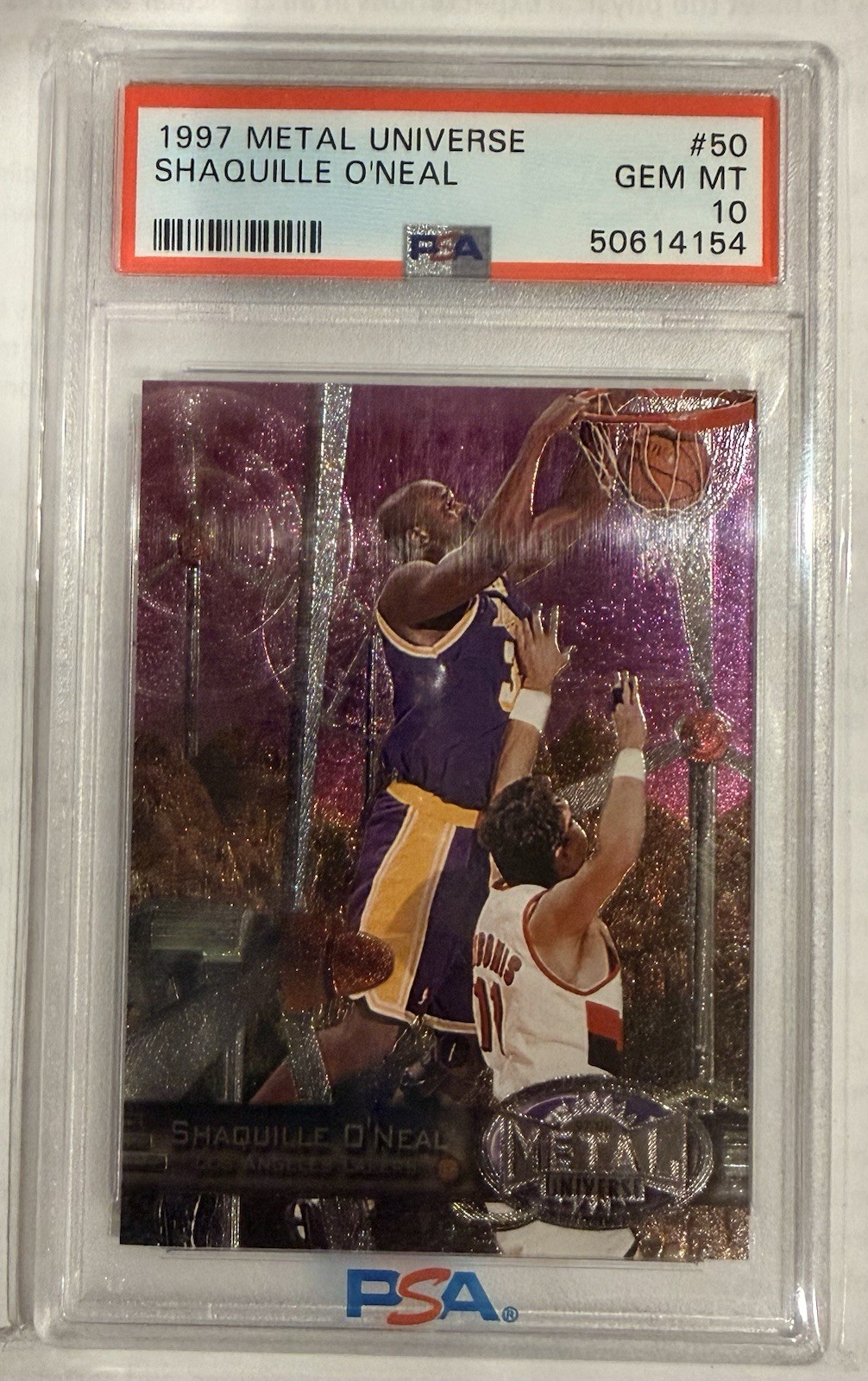 1997 Metal Universe Shaquille O’Neal PSA 10 Gem Mint Low Pop!