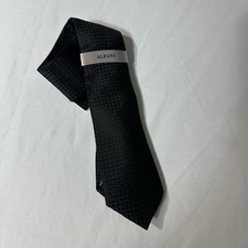 Alfani Aspen Neat Black Textured Tie NWT Classic Silk Look MSRP 55