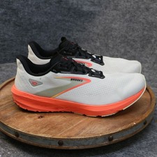 Brooks Launch 10 Mens Size 12 D White Orange Running Shoes Sneakers 1104091D410
