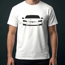 Model S 2016-2026 Front View Car Silhouette T-Shirt Unisex Graphic Tee Gift