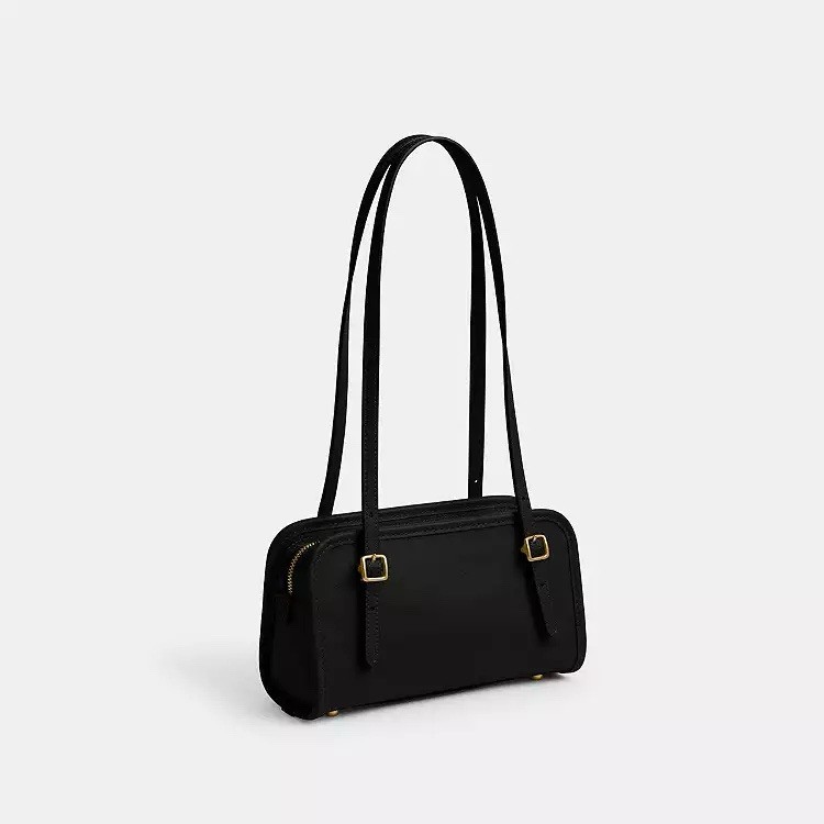 NWT Coach Swing Zip Bag 20 Leather Mini Shoulder Bag Black CAM45