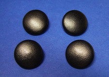 4 MADE IN USA 7/8" REPLACEMENT LEATHER BUTTONS FOR VINTAGE OUTFITS,BLACK LEATHER
