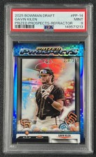GAVIN KILEN PSA 9 2025 BOWMAN CHROME DRAFT PRIZED PROSPECT REFRACTOR 238/250