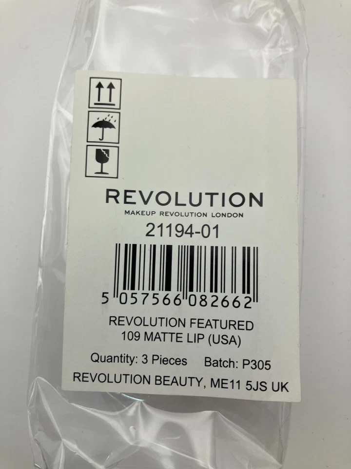 Makeup Revolution Matte Lip Featured 109 Long-Lasting Lip Color Pack Of 3 Pcs - Image 2 of 4