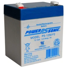Power-Sonic PS-1250F2ALT5-GP1245-F2 12 Volt 5.5 AmpH SLA Replacement Battery wit