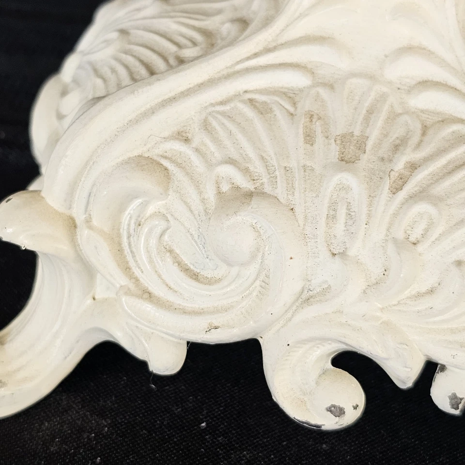 Portavelas de metal Shabby Chic rústico blanco roto Foto 3 de 4