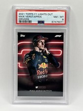 Topps 2021 F1 Lights Out Max Verstappen DRIVERS PSA 8 Red Bull Racing