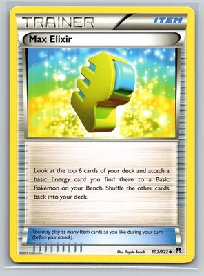 Max Elixir 102/122 BREAKpoint Pokemon TCG Trainer Item Energy Acceleration Card