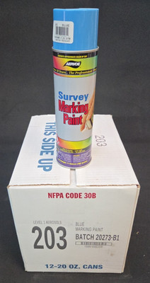 Aervoe Inverted Solvent Based Survey Paint - 203 Blue - Case of 12