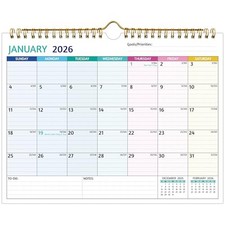 Wall Calendar 2026-2027   2 Year Calendar 2026-2027, 11 x 8.5 In, Jan 2026 -