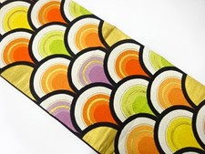 7436620: JAPANESE KIMONO / ANTIQUE FUKURO OBI / SILK / WOVEN SEIGAIHA