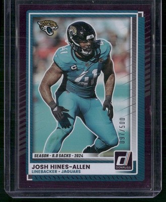 2025 Donruss #252 Josh Hines-Allen Season Stat Line #/500