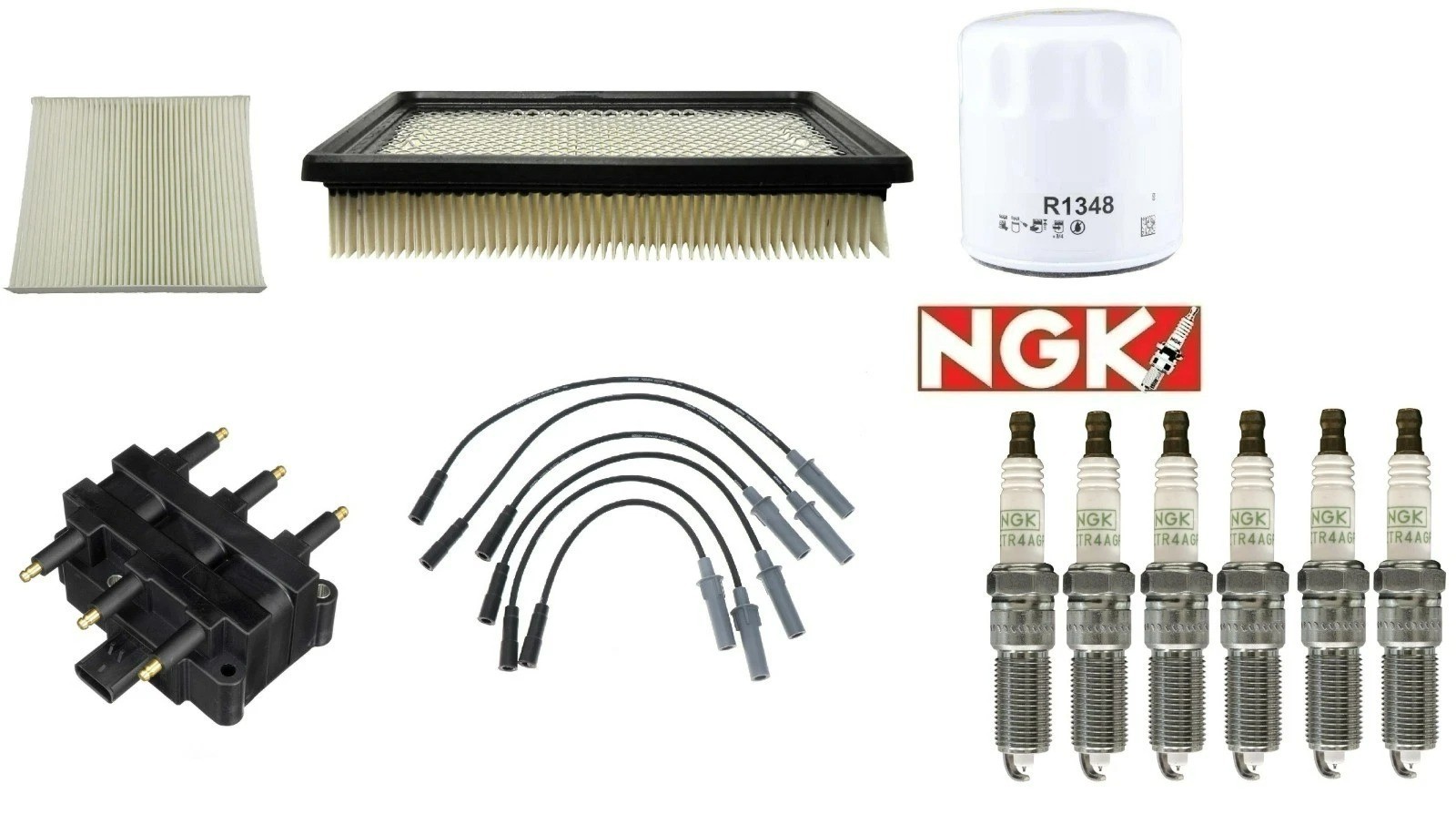 Tune Up Kit Filters Coils Plugs  Wires For Dodge Grand Caravan 08-10 3.3L 3.8L