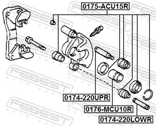 Fits FEBEST 0176-MCU10R REAR CALIPER PISTON