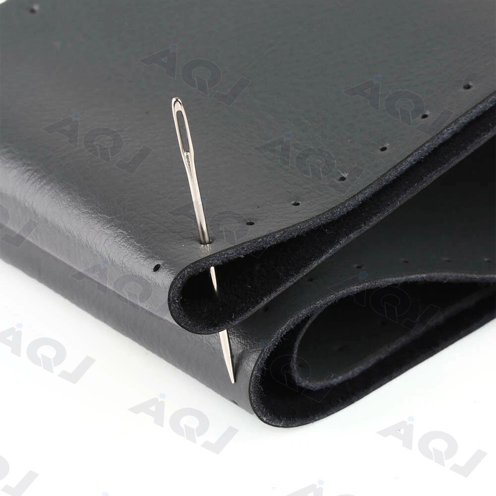 Genuine Leather DIY Car Steering Wheel Cover Anti-slip For 15"/38 cm Black US