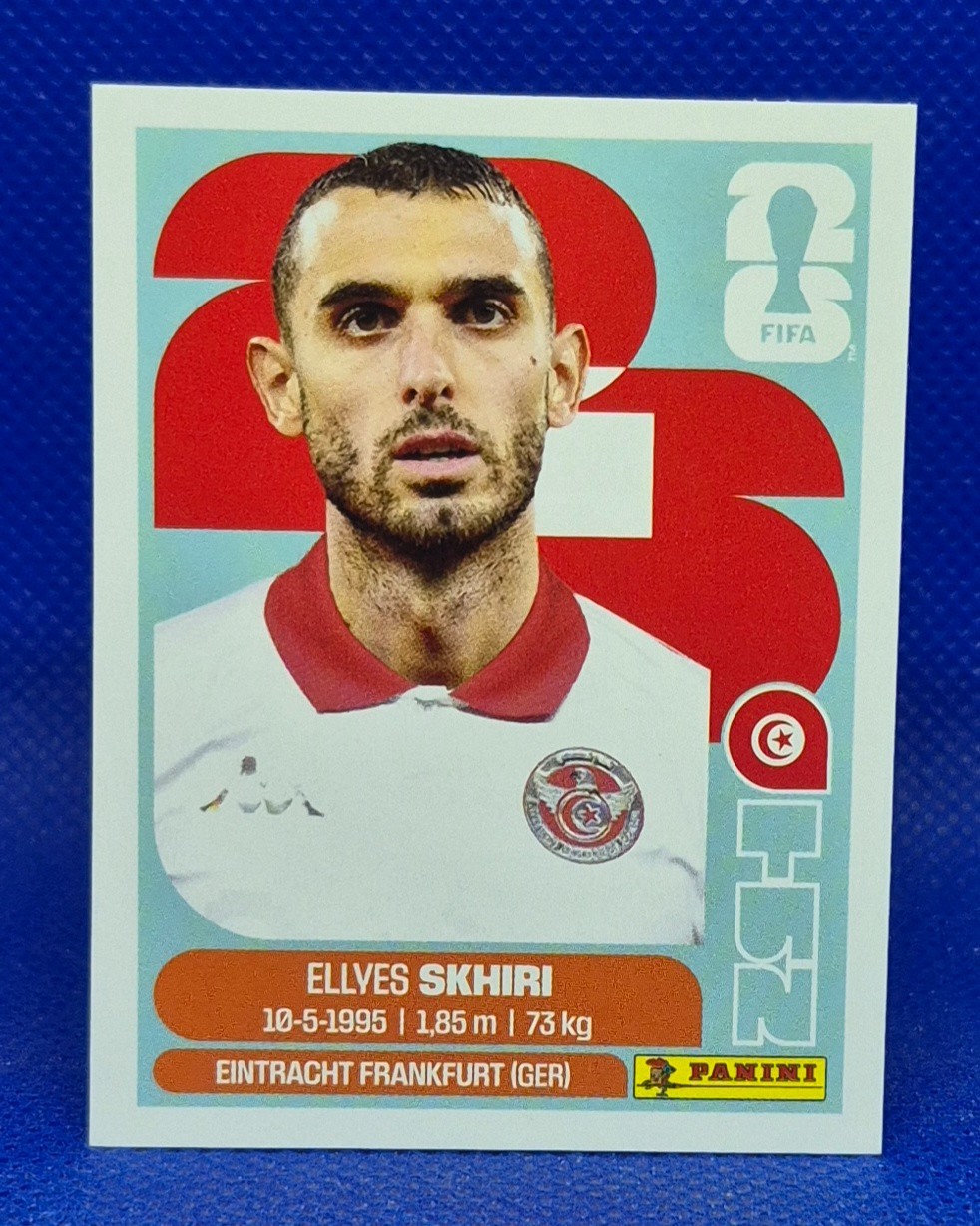 2026 Panini FIFA World Cup Sticker Ellyes Skhiri #TUN 9 - Tunisia