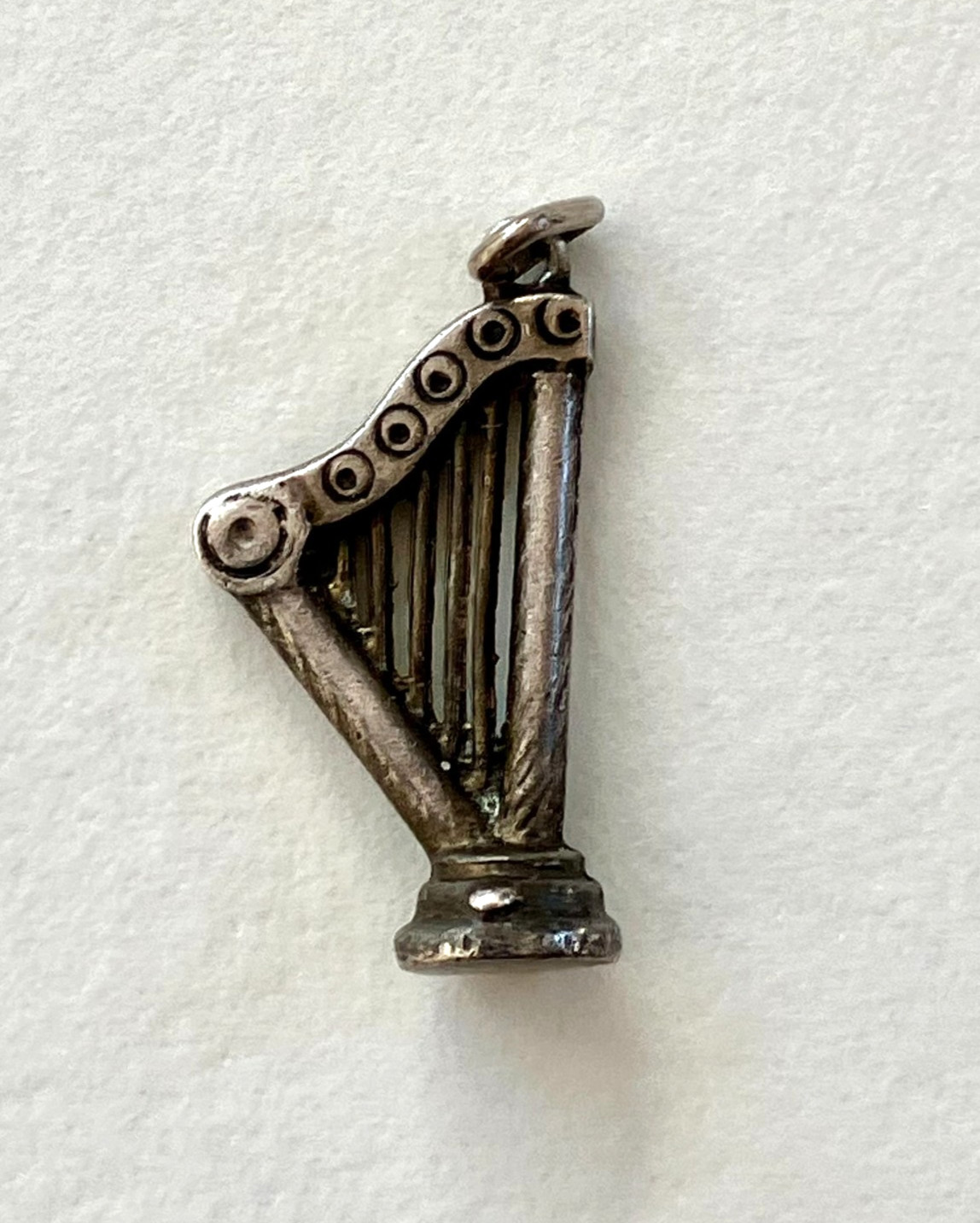 Vintage sterling silver charm harp