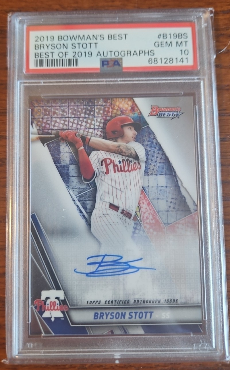2019 Bowman's Best #B19-BS Bryson Stott Best of 2019 Autographs PSA 10