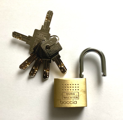 Vorhängeschloss Burg Wächter boccia 40 mm Premium Schloss mit ''6 Schlüssel*  