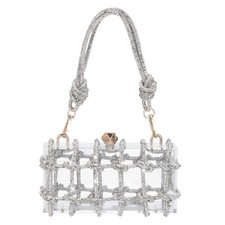 Acrylic Purse Bag with Rhinestones Clutch Purse Evening Clutches for Wedding ...