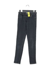 Next Women's Jeans UK 8 Black Cotton with Elastane, Polyester Jegging