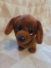 Ty Silk Frank Dachshund Weiner Dotson Dog Brown Fur 13" NO Tag