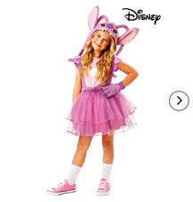 Disney Lilo  Stitch Angel Hooded Dress Costume, Pink/Purple, Girls