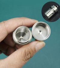 Titanium Waterproof Mini Pill Box Keychain Case Bottle Holder Container Pendant