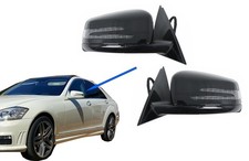 Spiegelabdeckungen f&uuml;r Mercedes S-Klasse W221 2005-2010 Facelift Look