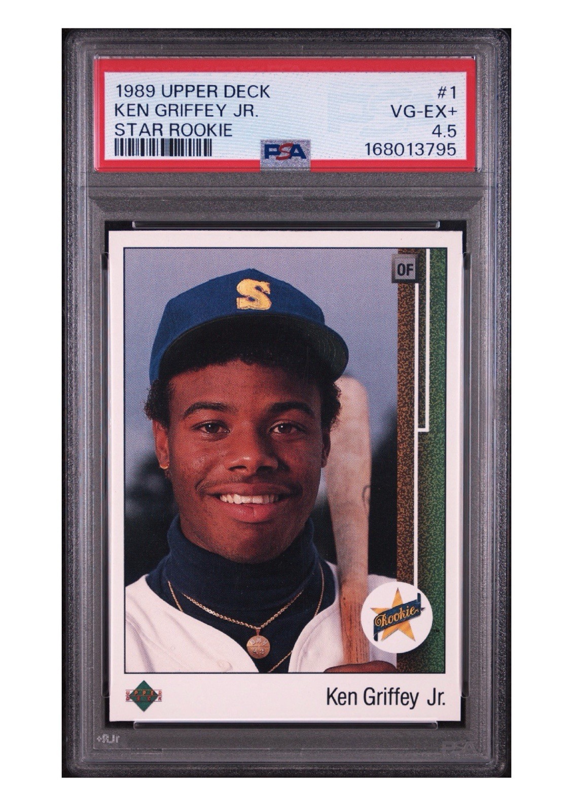 Upper Deck 1989 Ken Griffey Jr Star Rookie RC #1 Seattle Mariners PSA 4.5