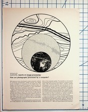 Vintage IBM Computer Image Processing Ad TIROS Satellite Map 1960s Ephemera