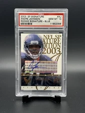 2003 Sp Signature Edition #AJ Andre Johnson Rookie Auto-Blue PSA 10 sellerRR